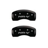 MGP 4 Caliper Covers Engraved Front Honda Engraved Rear HR-V Black finish silver ch - 20217SHRVBK