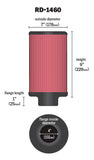 K&N Universal Air Filter 4in Flange ID 7in OD 9in Height - RD-1460