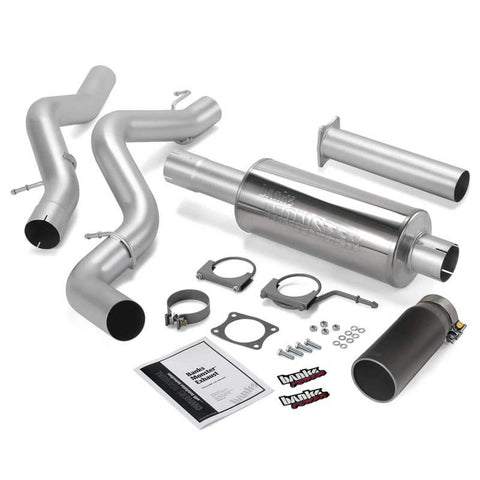 Banks Power 06-07 Chevy 6.6L ECLB Monster Exhaust System - SS Single Exhaust w/ Black Tip - 48940-B