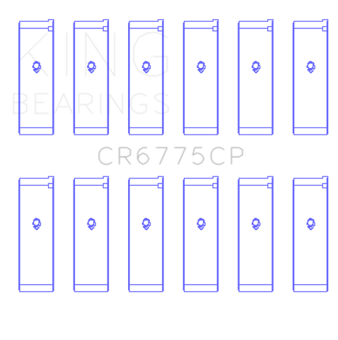 King- Nissan 3.5L VQ35DE 2001-2006 Connecting Rod Bearing Set (6 Pairs) - CR6775CP0.5