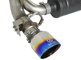 aFe Takeda 3in 304 SS Axle-Back Exhaust System w/ Blue Flame Tip 16-18 Ford Focus RS 2.3L (t) - 49-33104-L