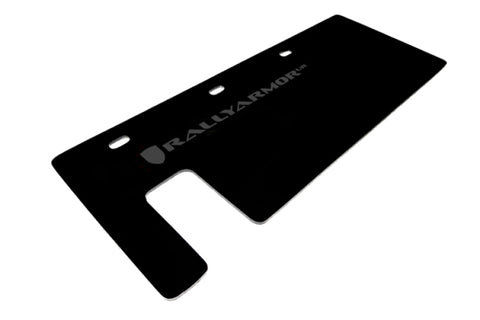 Rally Armor 15-16 Polaris Slingshot Rear Swingarm Black UR Mud Flap w/Grey Logo (MOQ 200 PCS) - MF35-UR-BLK/GRY