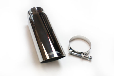 JBA 2.5in x 3in x 9in Polished Chrome Tip - Clamp On - 12-08209