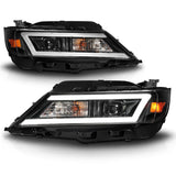 ANZO 14-20 Chevrolet Impala Square Projector LED Bar Headlights w/ Black Housing - 121574