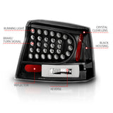 ANZO 2006-2008 Dodge Charger LED Taillights Black - 321014