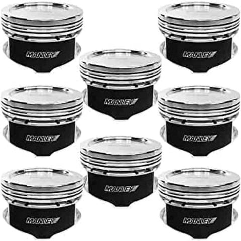 Manley Small Block Chevy LS Series 4.005in Bore 1.115in CD 10cc Dish Platinum Series Pistons - E/D - 592705CE-8
