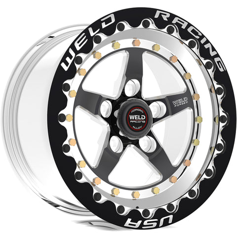Weld Weldstar 15x10 / 5x4.5 BP / 6.5in. BS Black Wheel - Single Beadlock MT - 791B510212F