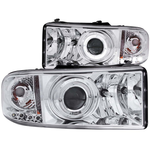 ANZO 1994-2001 Dodge Ram Projector Headlights w/ Halo Chrome - 111195