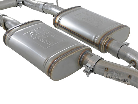 aFe MACH Force-Xp 2-1/2in 304 SS Cat-Back Exhaust 15-19 Dodge Challenger V6-3.6L - Polished Tip - 49-32067-P