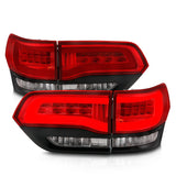 ANZO 2014-2016 Jeep Grand Cherokee LED Taillights Red/Clear - 311268
