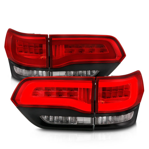ANZO 2014-2016 Jeep Grand Cherokee LED Taillights Red/Clear - 311268