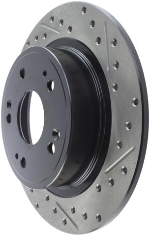 StopTech 09-10 Acura TSX / 08-10 Honda Accord Coupe/05-10 Sedan Left Rear Slotted & Drilled Rotor - 127.40068L