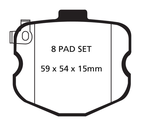 EBC 10-13 Chevrolet Corvette (C6) 6.2 Grand Sport Yellowstuff Rear Brake Pads - DP41771/4R