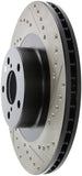StopTech 02-10 Subaru WRX Slotted & Drilled Left Front Rotor (exc. STi) - 127.47018L