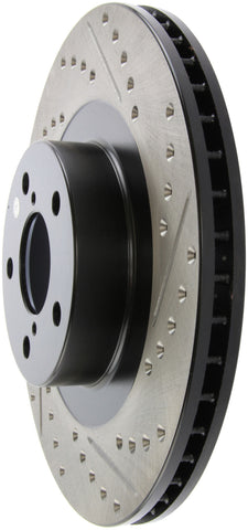 StopTech 02-10 Subaru WRX Slotted & Drilled Left Front Rotor (exc. STi) - 127.47018L