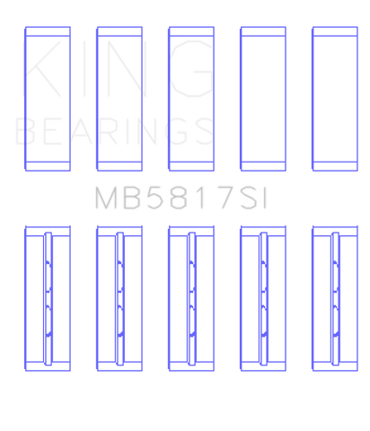 King Engine Bearings 04-12 Mitsubishi Colt Replacement Main Bearing Set - MB5817SI