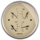 AutoMeter Gauge Quad 3-3/8in. 0 Ohm(e) to 90 Ohm(f)Elec Antique Beige - 1814