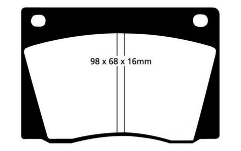 EBC 67-69 Fiat Dino 2 Ultimax2 Front Brake Pads - UD004