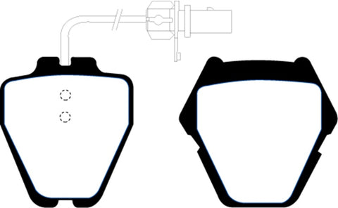 EBC 99-01 Audi A6 Quattro 2.7 Twin Turbo Sedan (8 Pad Set) Yellowstuff Front Brake Pads - DP41348R