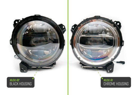 DV8 Offroad 18-22 Jeep Gladiator Wrangler LED Projector Headlights - HLCJL-02