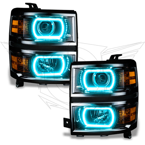 Oracle Chevy Silverado 14-15 Halo Kit Projector Style - ColorSHIFT w/ 2.0 Controller - 2386-333