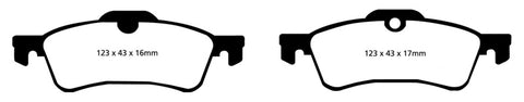 EBC 02-03 Mini Hardtop 1.6 Redstuff Rear Brake Pads - DP31389C