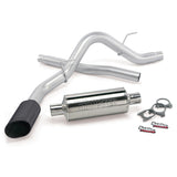 Banks Power 11-14 Ford 6.2L F-150 Raptor ECSB/CCSB Monster Exh Sys - SS Single Exh w/ Black Tip - 48755-B