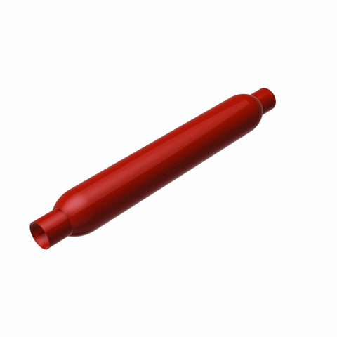 MagnaFlow Muffler Red Pack Series Glasspack 4in Rd 18in Body Length 3in/3in Inlet/Outlet - 13129