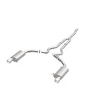 MagnaFlow Cat Back, SS, 2.5in, Street, Dual Split Polished 4.5in Tips 2015 Ford Mustang Ecoboost - 19097