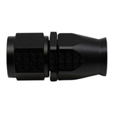 DeatschWerks 10AN Female Swivel Straight Hose End PTFE (Incl 1 Olive Insert) - Anodized Matte Black - 6-02-0858-B