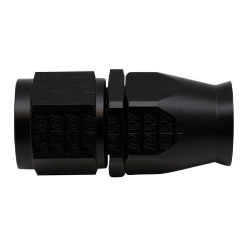DeatschWerks 10AN Female Swivel Straight Hose End PTFE (Incl 1 Olive Insert) - Anodized Matte Black - 6-02-0858-B