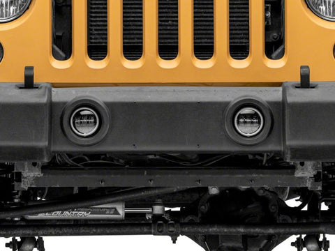 Raxiom 07-18 Jeep Wrangler JK Axial Series Halo LED Fog Lights- Amber - J141994
