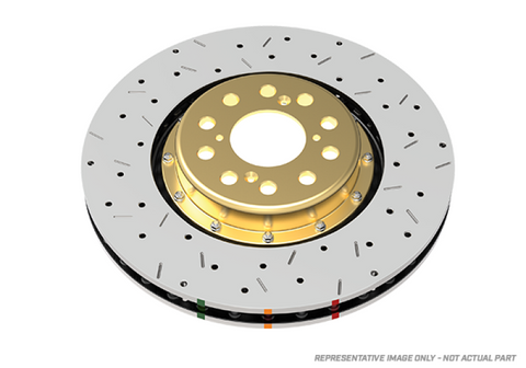 DBA 03-08 Infiniti G35 (w/Brembo Brakes) Front 5000 Series Drilled and Slotted Rotor w/Black Hat - DBA5600BLKXS