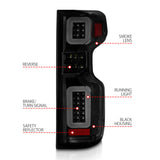 ANZO 19-21 Chevy Silverado Full LED Taillights Black Housing Smoke Lens G2 (w/C light Bars) - 311415