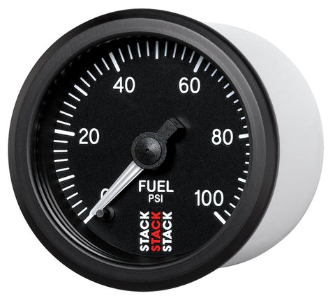 Autometer Stack 52mm 0-100 PSI 1/8in NPTF Male Pro Stepper Motor Fuel Pressure Gauge - Black - ST3306