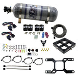 Nitrous Express Dominator Dual Stage Billet Crossbar Nitrous Kit (50-300 & 100-500HP) w/Comp Bottle - 66047-12