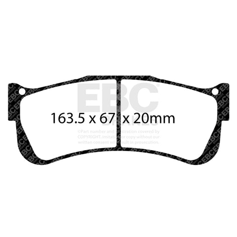 EBC Racing Brembo 07.7293 6 Piston SR-11 Sintered Race Brake Pads - DP8079.20SR11