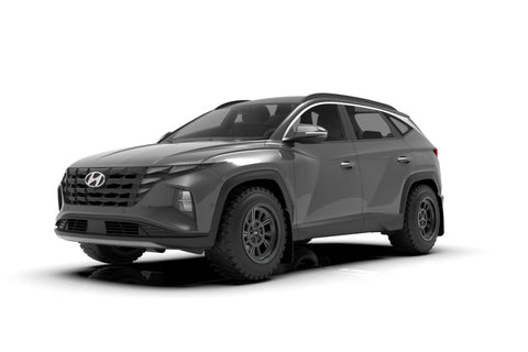Rally Armor 22-24 Hyundai Tucson Black UR Mud Flap - Metallic Black Logo - MF75-UR-BLK-MBK