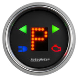 Autometer Automatic Transmission PRNDL Black Dial Flat Lens Bright Super Bezel Gauge - 6150