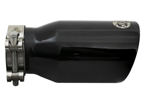 aFe MACH Force-Xp Universal 409 SS Single-Wall Clamp-On Exhaust Tip - Black - 49T25354-B07