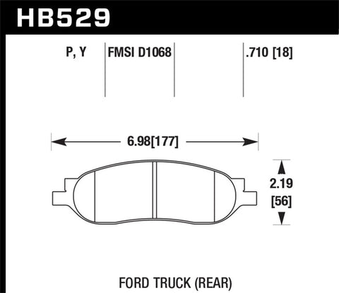 Hawk 05-07 Ford F-250/F-350 SuperDuty Street Rear Brake Pads - HB529P.710