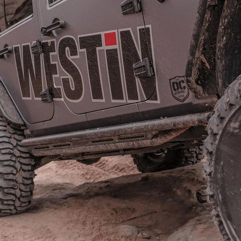 Westin/Snyper 07-17 Jeep Wrangler Unlimited Triple Tube Rock Rail Steps - Textured Black - 42-6015