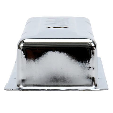 Edelbrock Valve Cover Signature Series Chevrolet 1959-1986 262-400 CI V8 Low Chrome - 4449