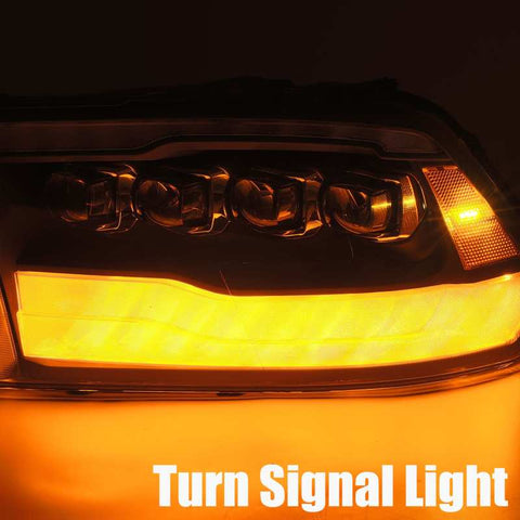 AlphaRex 09-18 Dodge Ram 1500HD NOVA LED Projector Headlights Plank Style Design Alpha Black w/DRL - 880541