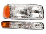 Raxiom 99-06 GMC Sierra 1500 Axial Series OEM Style Rep Headlights- Chrome Housing (Clear Lens) - S518302