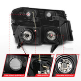 ANZO 04-12 GM Colorado/Canyon/I-Series Crystal Headlights - w/ Light Bar Black Housing 4pcs - 111558