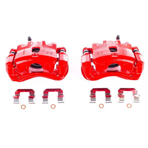 Power Stop 05-09 Hyundai Tucson Front Red Calipers w/Brackets - Pair - S2996