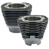 S&S Cycle 2007+ BT 4-1/8in Bore 5.004in Cylinder Set - Wrinkle Black - 910-0401