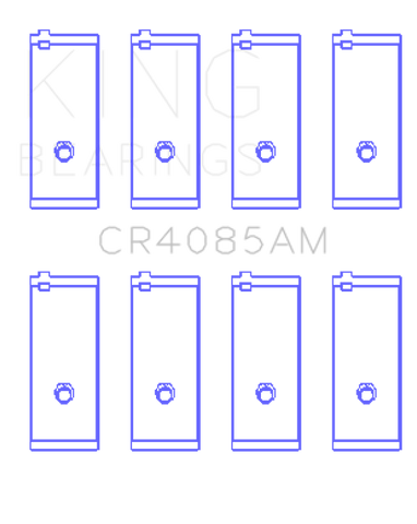 King Engine Bearings Toyota 2T/3T/3T-G/4T-G (Size +1.0mm) Connecting Rod Bearing Set - CR4085AM1.0
