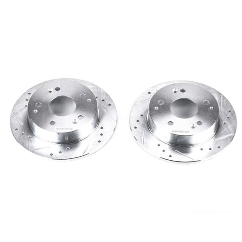 Power Stop 97-98 Acura Integra Rear Evolution Drilled & Slotted Rotors - Pair - JBR910XPR